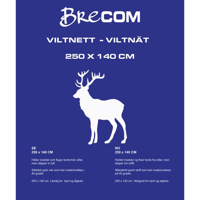 Huvudbild VN-250- -Brecom viltnät. Rådjur/älgkalv. 140x250 ...