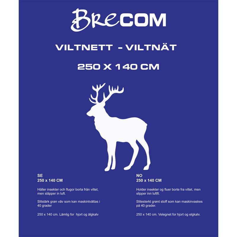 VN-250- -Brecom viltnett. Hjort/elgkalv. 140X250 cm.
