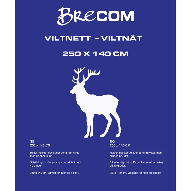 VN-250- -Brecom viltnett. Hjort/elgkalv. 140X250 cm.