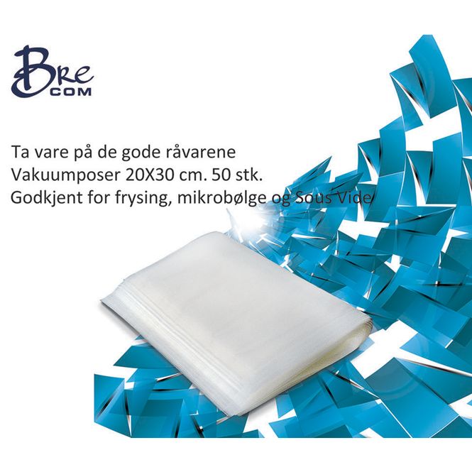 Hovedbilde VP-2030- -Brecom Pose Vakuum (20 X 30 cm) 50 stk.